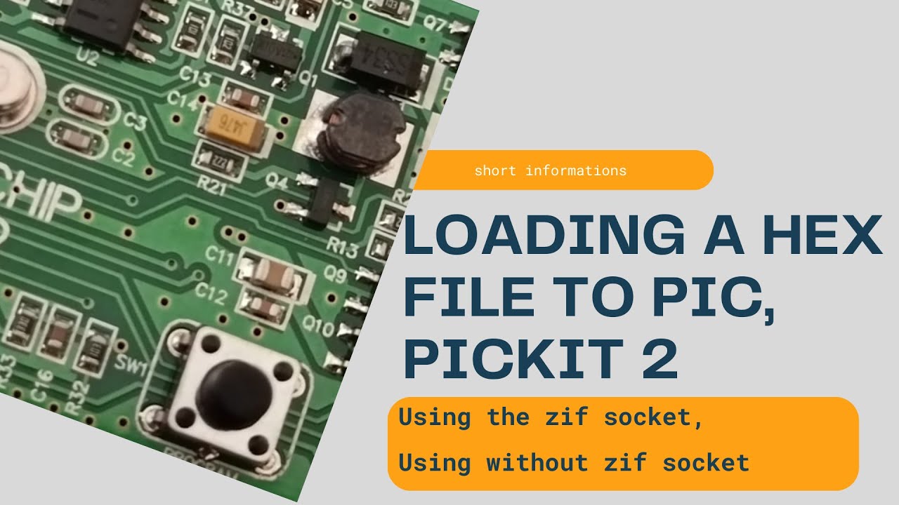 Pickit2, Loading a hex file to pic, Using the Zif socket, pic12f675, pic16f883, pic18f14k50