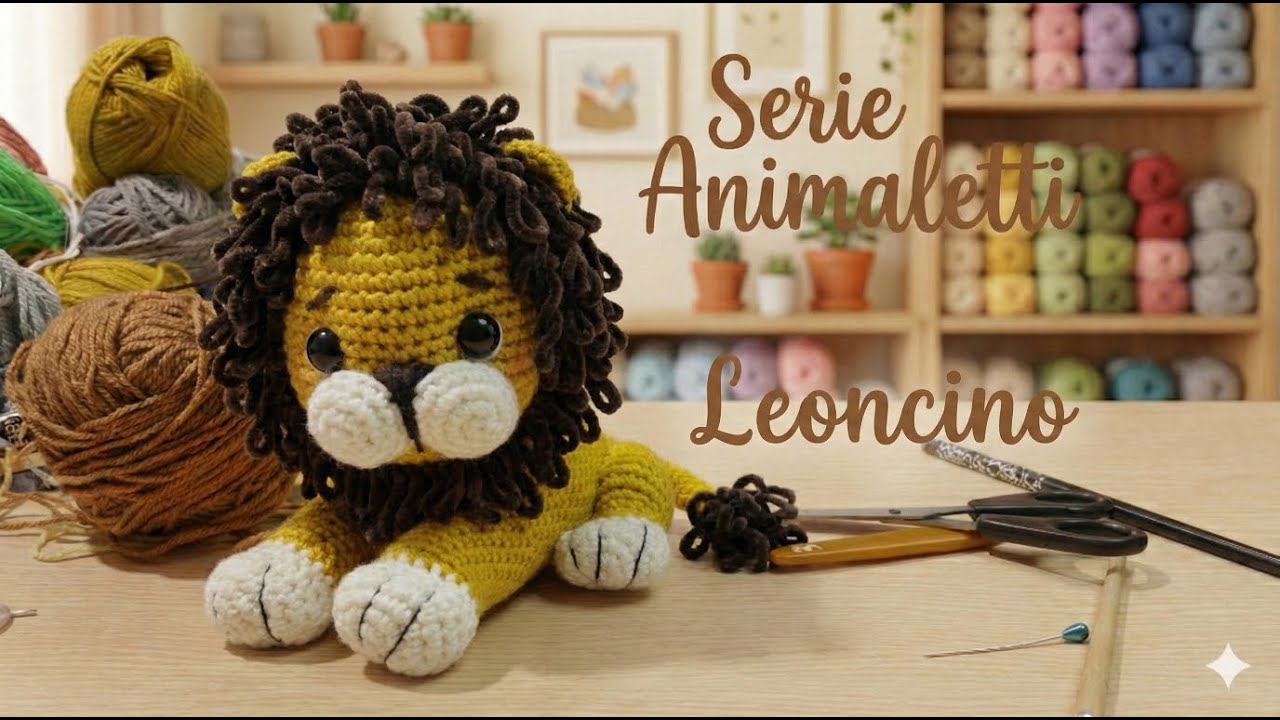 TUTORIAL AMIGURUMI: Come fare un Leoncino all'uncinetto 🦁 | Serie Animaletti 🦁 Uncinetto