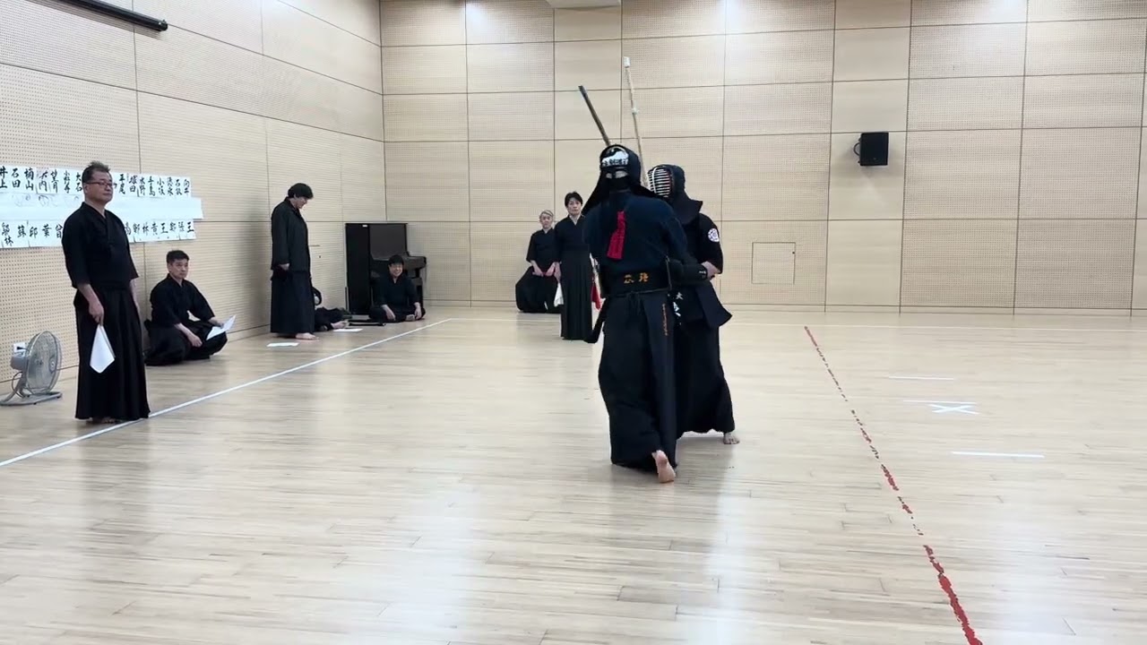 関西学剣連台灣交流團體戰10將 陳致翰(白） VS 大坪 宙夢(紅）