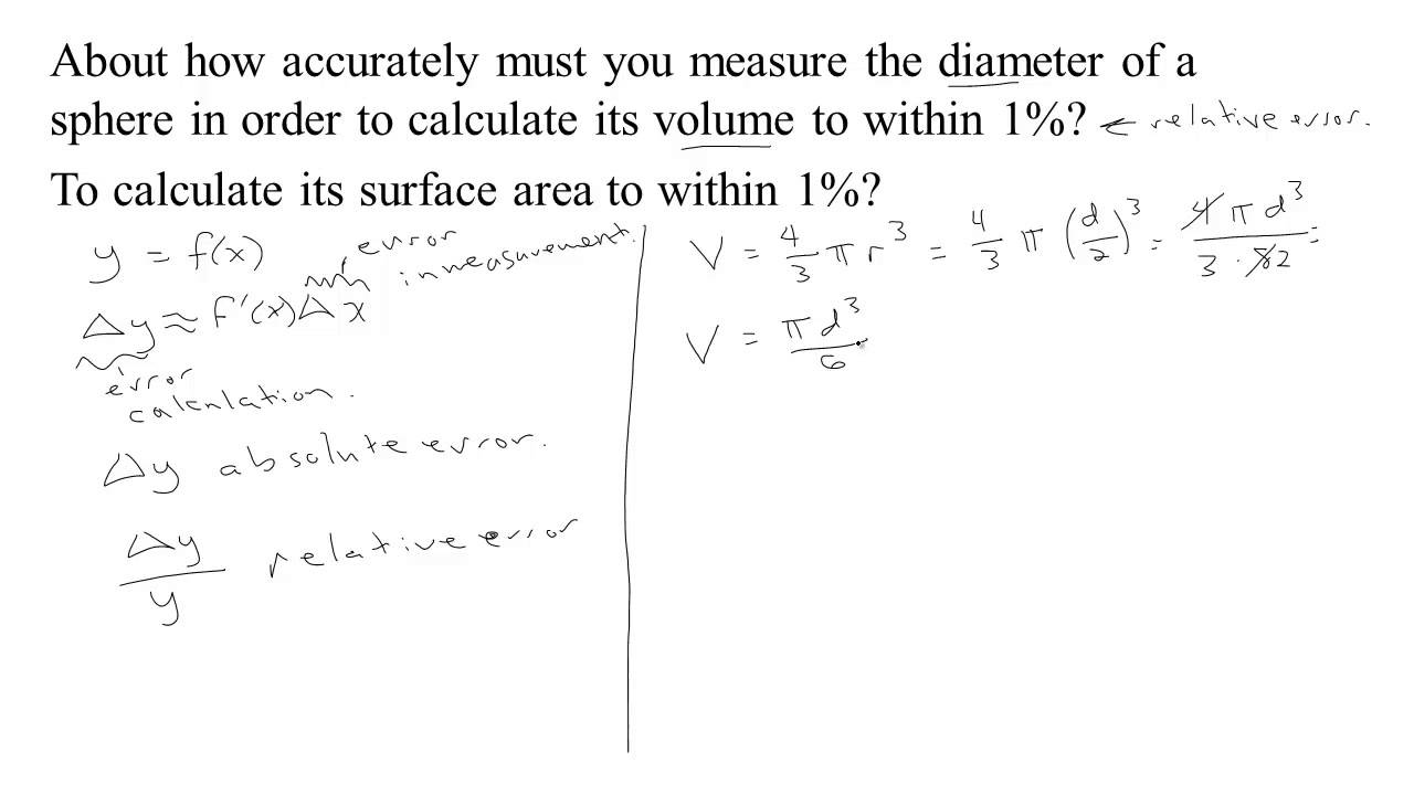 2 - Differentials, Error, and Relative Error