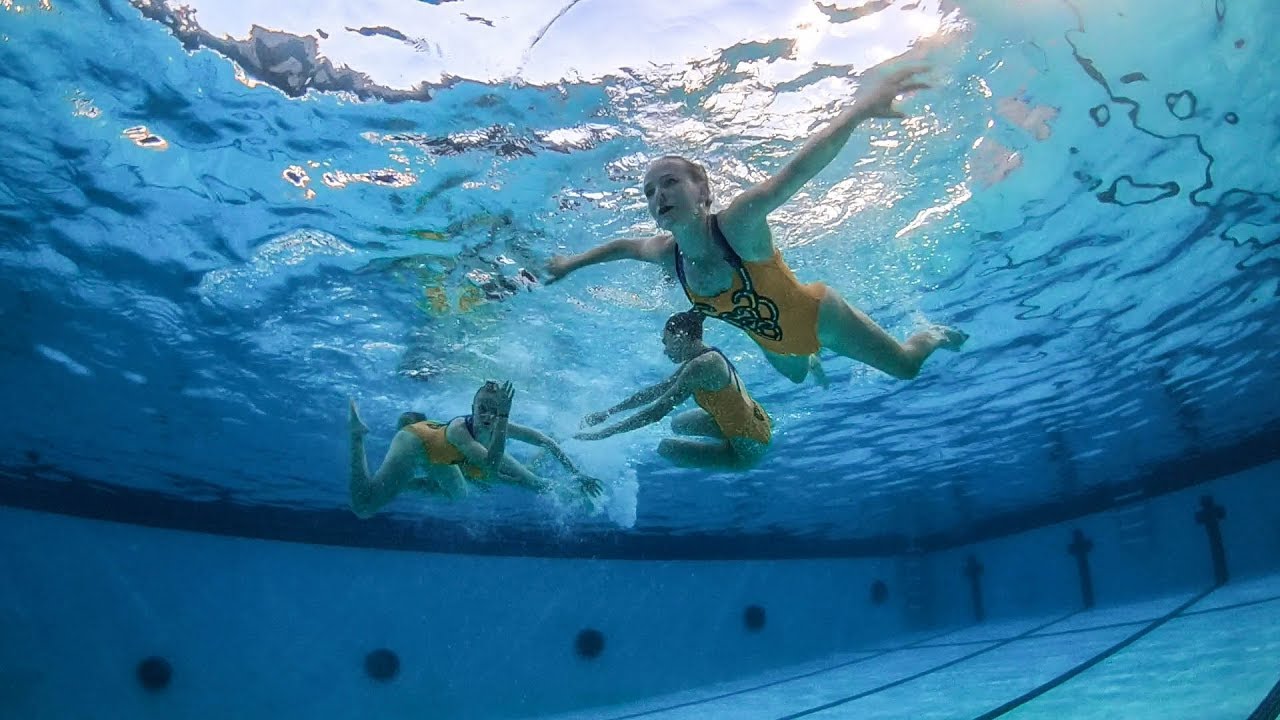 GALA DE NATATION SYNCHRONISEE BALLET JAUNE REIMS NATATION 89 THIOLETTES 30 JUIN 2018