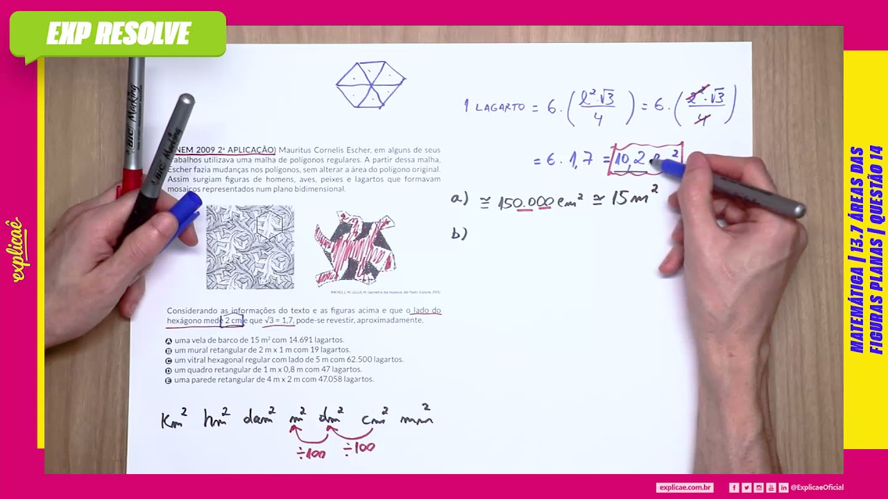 CONSIDERANDO AS INFORMAÇÕES DO TEXTO E AS FIGURAS ACIMA E QUE O (...) | ÁREAS DAS FIGURAS PLANAS