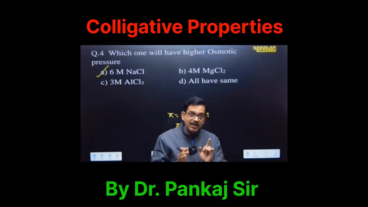 What do you think? #drpankajsir #chemistry #colligativeproperties