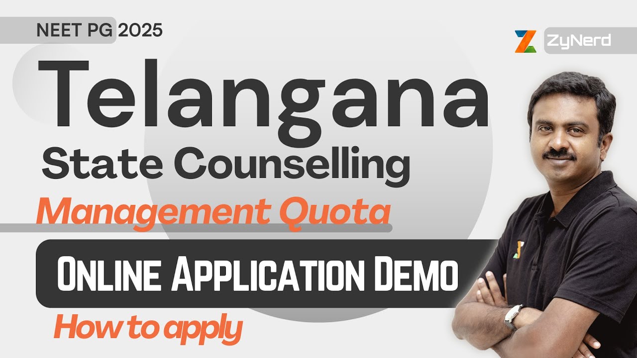 Telangana State Counselling Management Quota - How to apply | Online Application Demo | NEET PG 2025