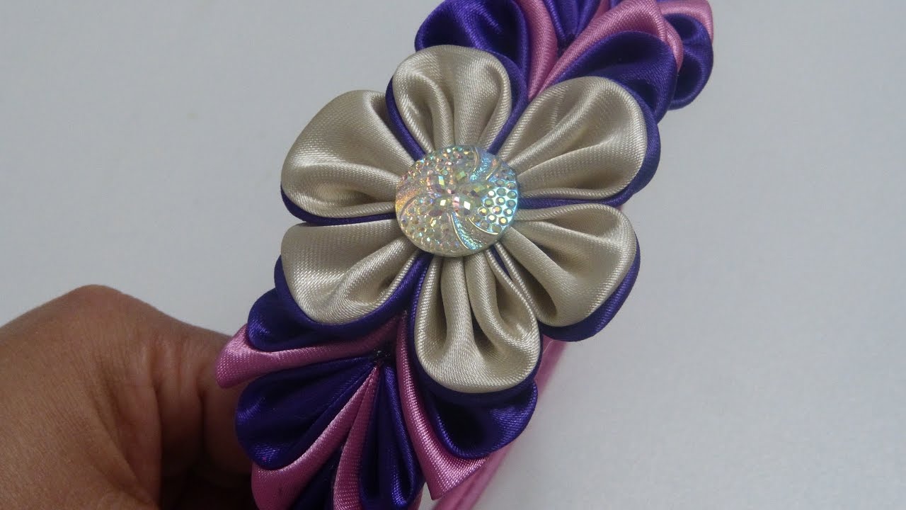 Tutorial de Una bella y Fácil Flor de listón, How to make flowers
