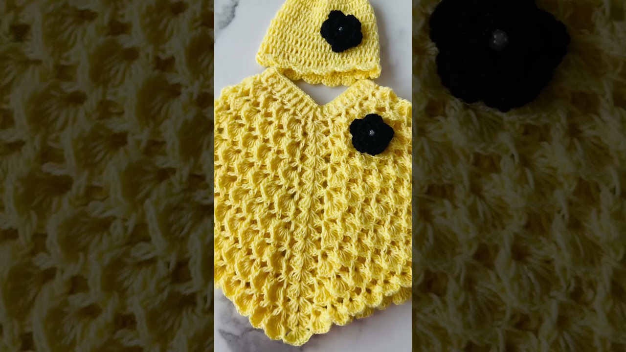 Baby girl poncho new design 2021 trending crochet made