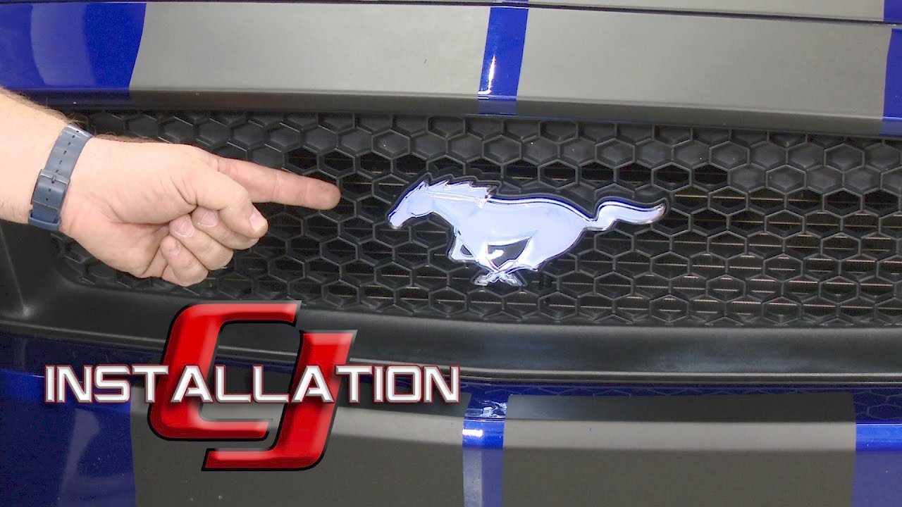 2015-2017 GT/EcoBoost/V6 Mustang Ford Pony Emblem Front Grille Light Up Installation