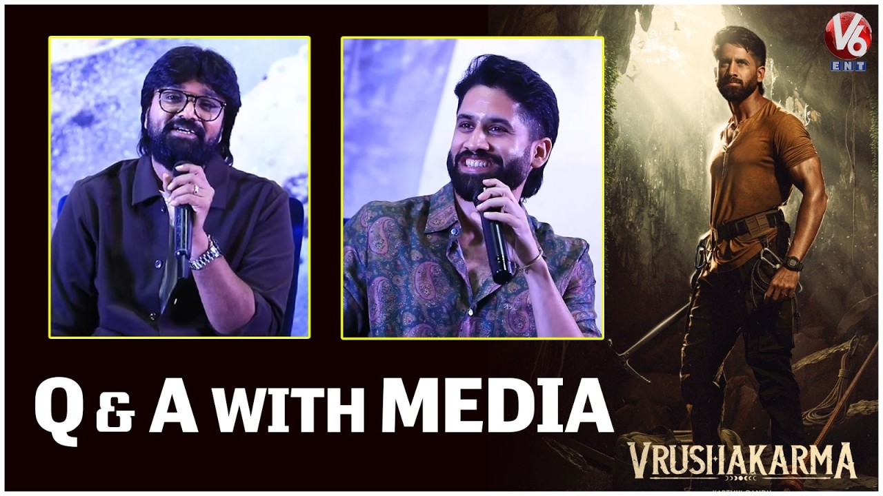Q & A Session With Media @ Vrushakarma Movie Glimpse Launch Event | Naga  Chaitanya | V6Ent