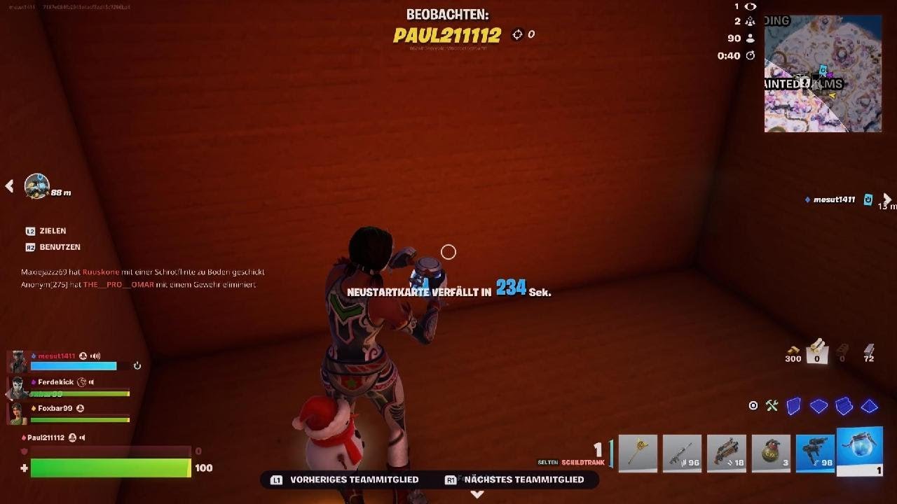 Ich und mein Freund in random Teams in Fortnite