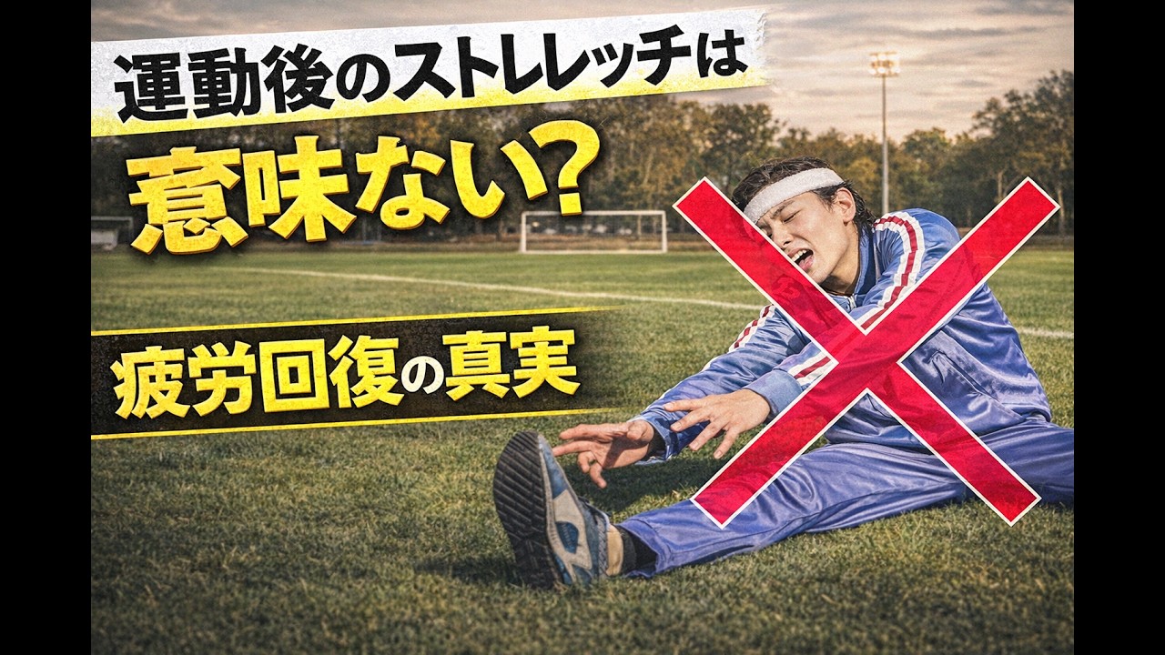 【衝撃】運動後のストレッチ疲労回復効果なし！
