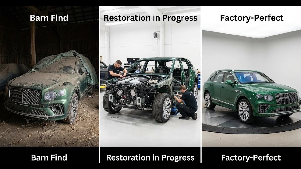 ASMR Car Restoration 2025 Bentley Bentayga Green Full Restoration Barn To Factory-Perfect Condition