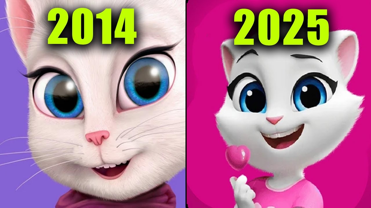 Моя Говорящая Анджела (2014) СТАРАЯ против Говорящей Анджелы (2025) НОВАЯ версия — Android/iPad Pro