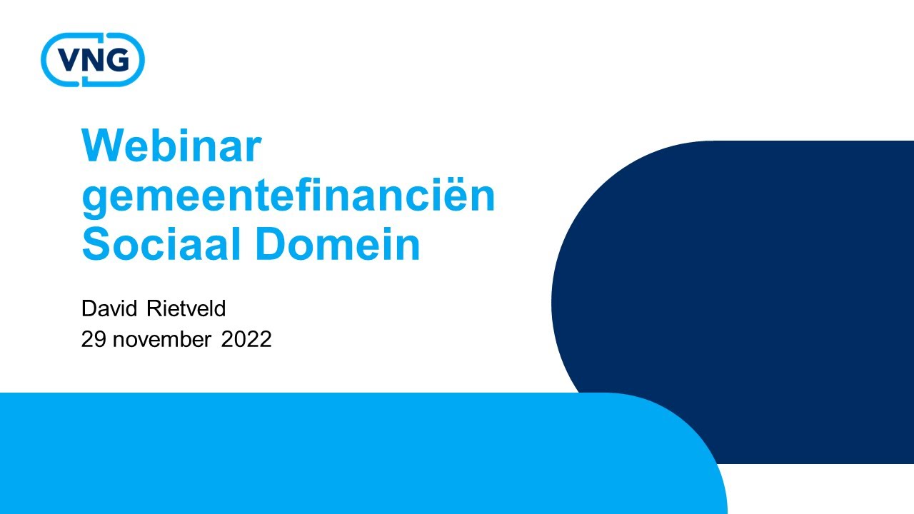 Webinar Gemeentefinanciën - Sociaal Domein (29 november 2022)