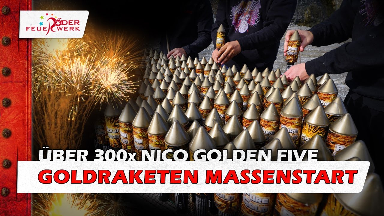 XXL-Raketen-Massenstart - 300 x Nico Golden Five