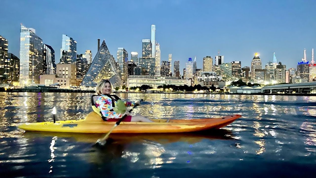 Kayak en Nueva York/NYC After Dark Trip/kayaking en el Río Hudson/Manhattan Kayak Co
