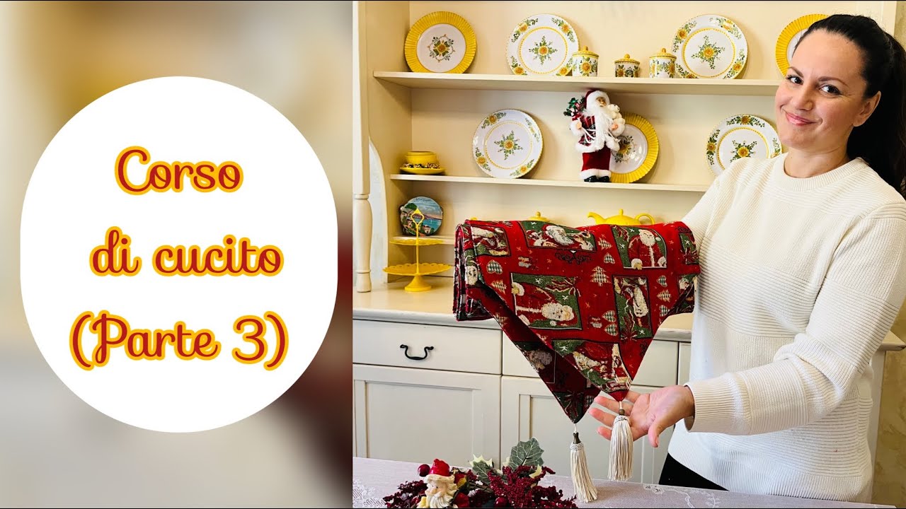 #natale #diy #tutorial #cucitocreativo Come realizzare un centrotavola per il pranzo di Natale 🧵