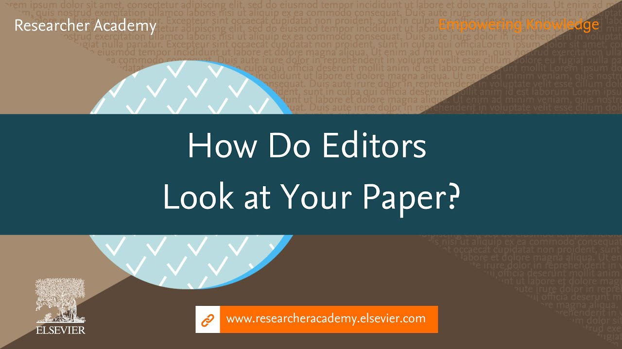 How do editors look at your paper