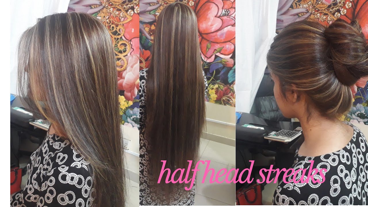 Crown streaks sy full hair streaks ke look lain