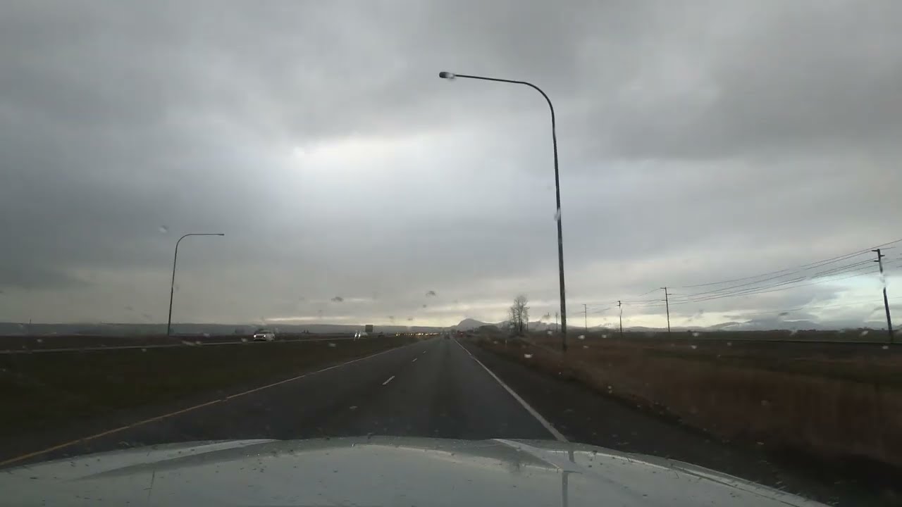 Driving West on Highway 20 to Anacortes, Washington