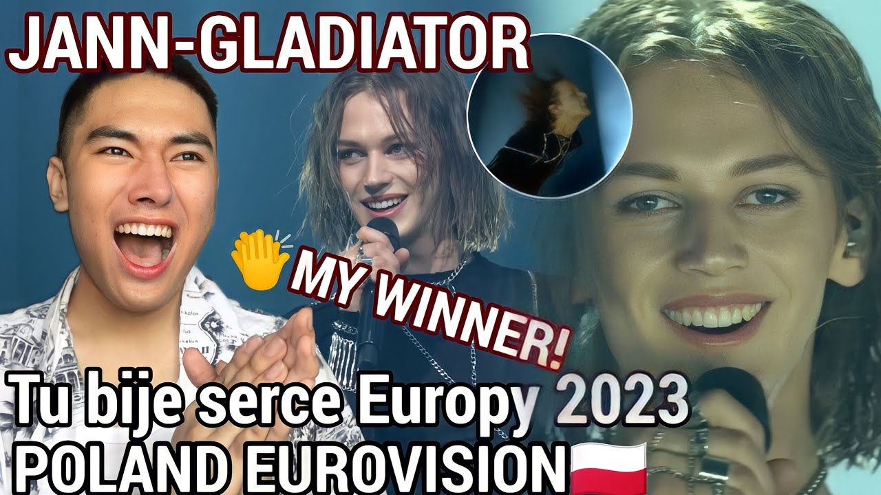Jann - Gladiator | Tu bije serce Europy 2023 | POLAND EUROVISION 2023 | REACTION!🇵🇱