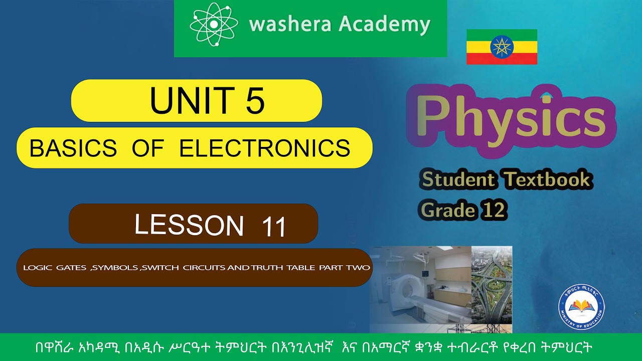 PHYSICS  12  UNIT  5  LESSON  11 THE  LOGIC GATES  SYBOLS ,SWITCH CIRCUITS AND TRUTH  TABLE PART TWO
