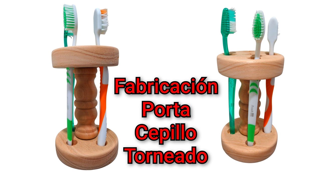 Como hacer porta cepillos de dientes torneado en madera