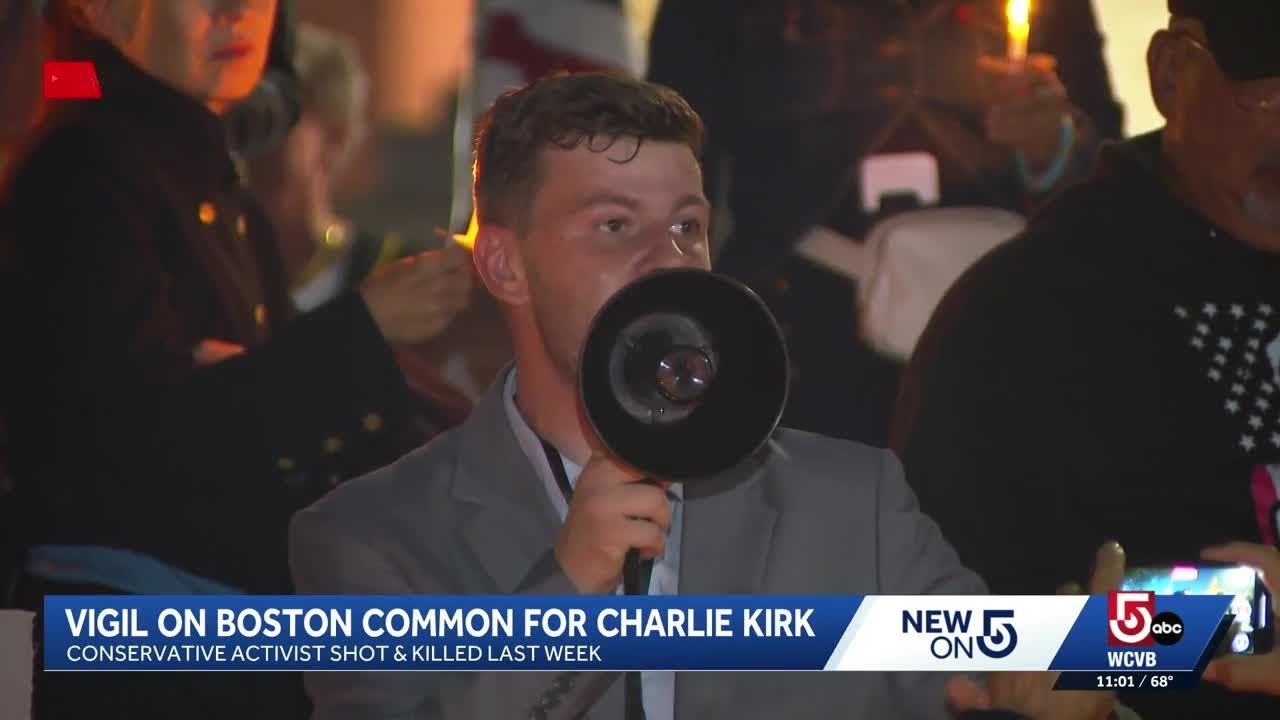 2 arrested as hundreds attend Charlie Kirk vigil in Boston