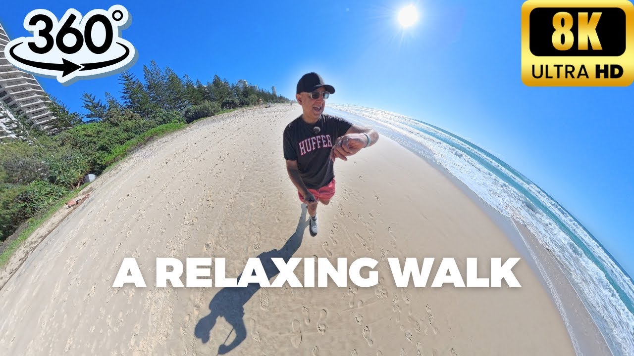 A Relaxing 8K 360 Walk on Burleigh Heads Beach (Gold Coast, Australia)