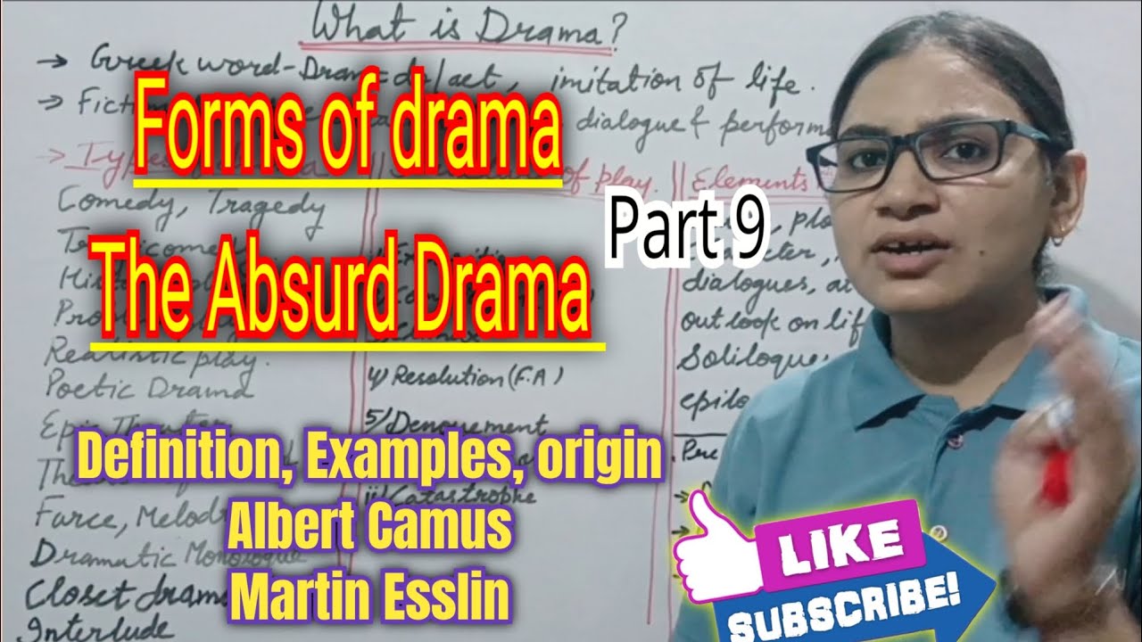 The Absurd Drama-English literature||Albert Camus,Martin Esslin theory||origin,examples #exampoints