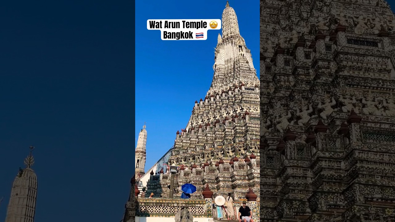 Wat Arun Temple Bangkok Thailand 🇹🇭🤩 #thailand #bangkok #watarun #shorts #short #viral #ytshorts