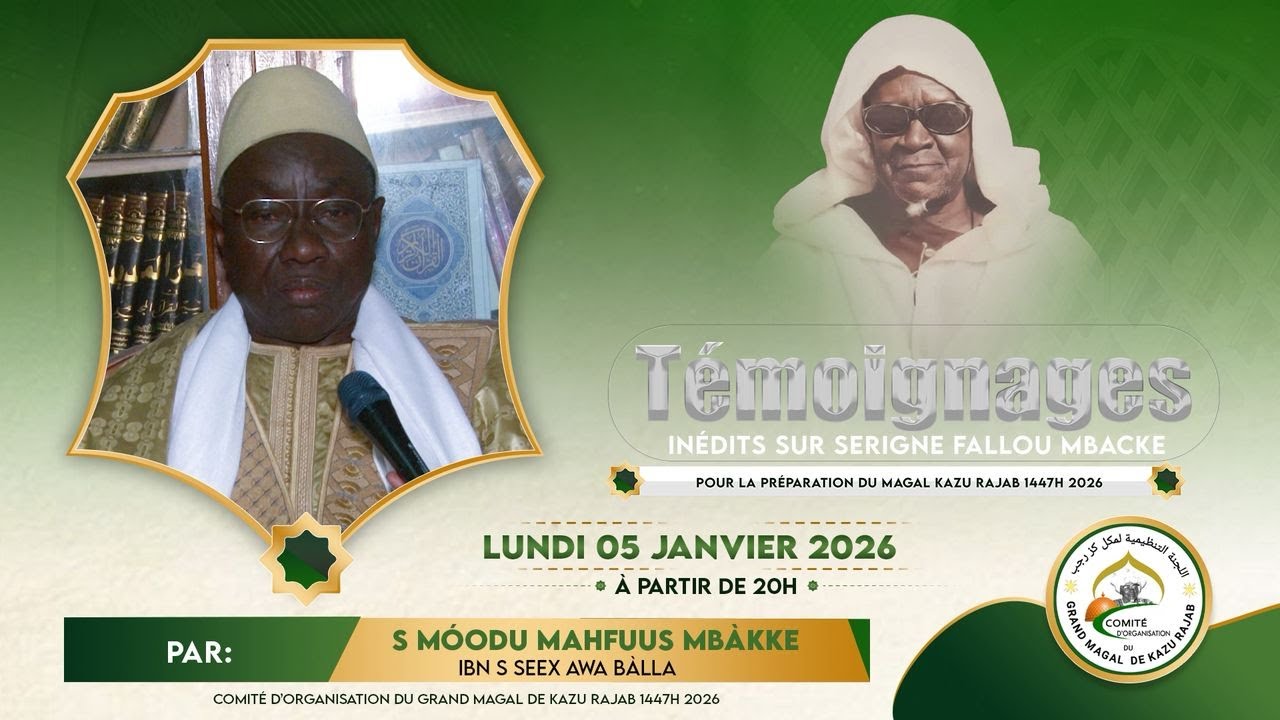 Waccayou Kazu Rajab 2026 S MODOU MAHFOUS MBACKE