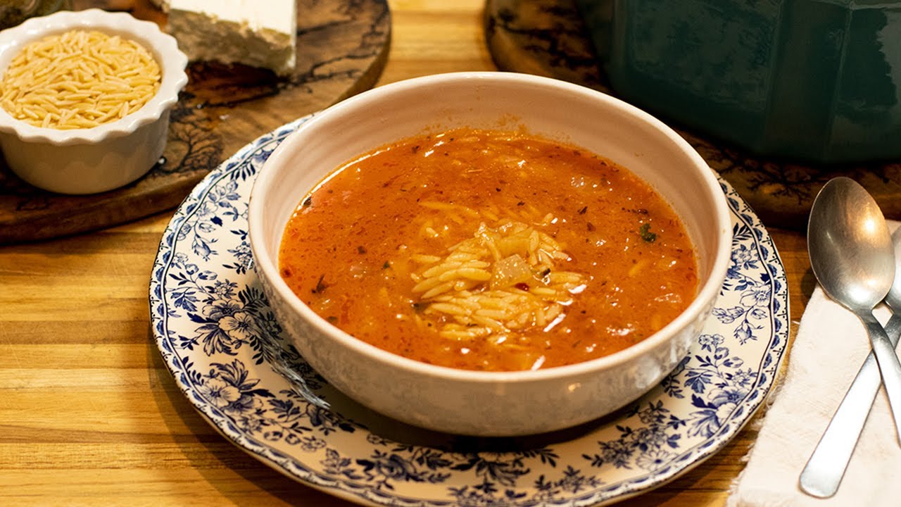 Manestra: Greek Tomato & Orzo Soup