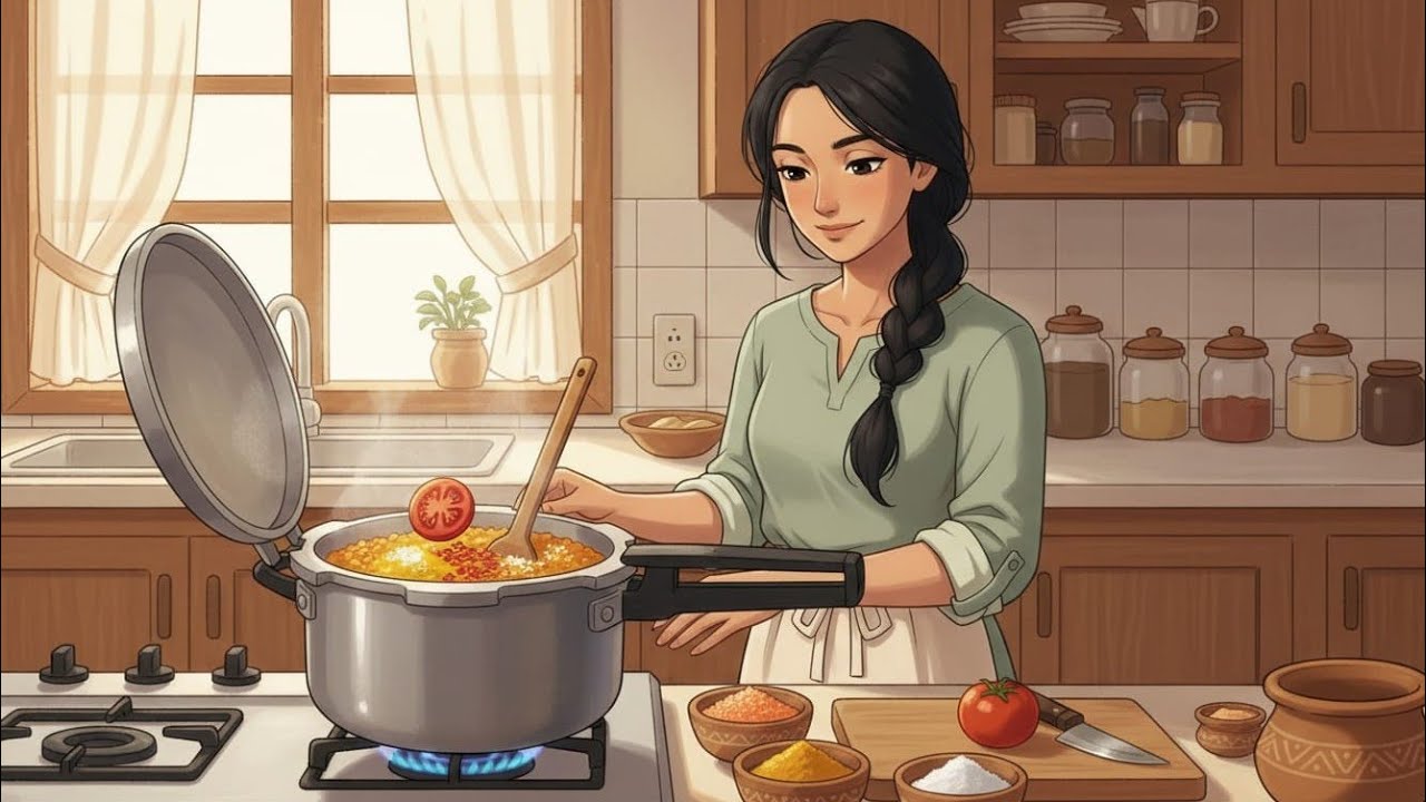 Slow Living Diaries - Cooking Simple Dal While the Wind Sings Outside🌱🍛