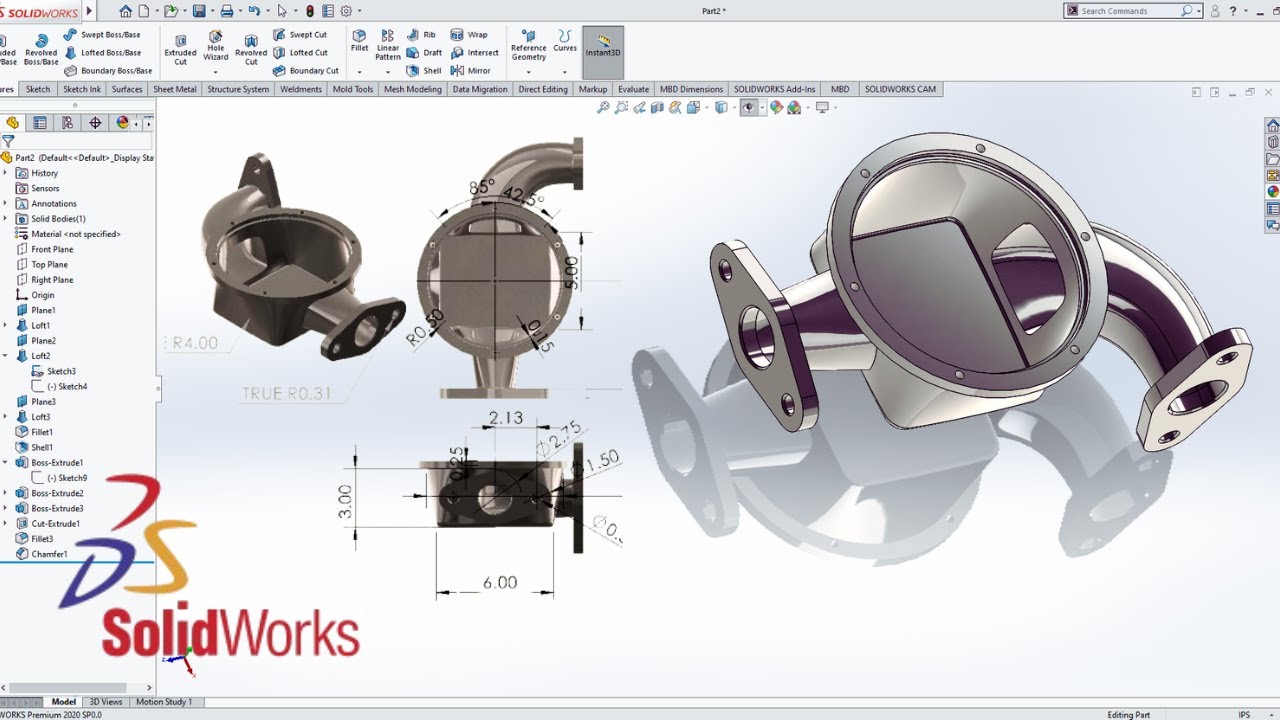 Solidworks Advanced Modeling: Water Meter Housing