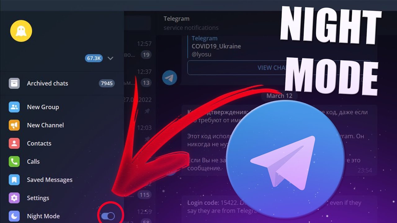 How to enable NIGHT MODE in Telegram | Telegram Night Mode 2022