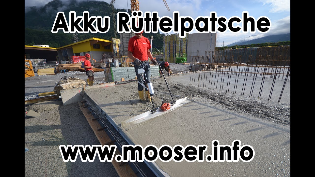 MSB RüMoo Akku Rüttelpatsche Betonpatsche Abziehpatsche Patsche Beton abziehen leicht gemacht
