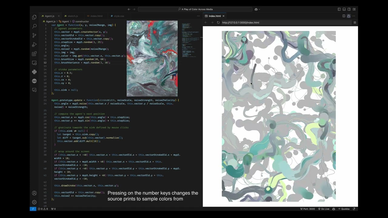 A Play of Color Across Media using p5.js