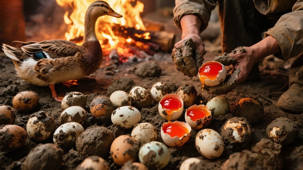 ASMR | Epic Chinese Ma Duck Journey: From Egg to Mouthwatering Mud-Preserved Delight! | 非遗烤鸭蛋 | 中国美食