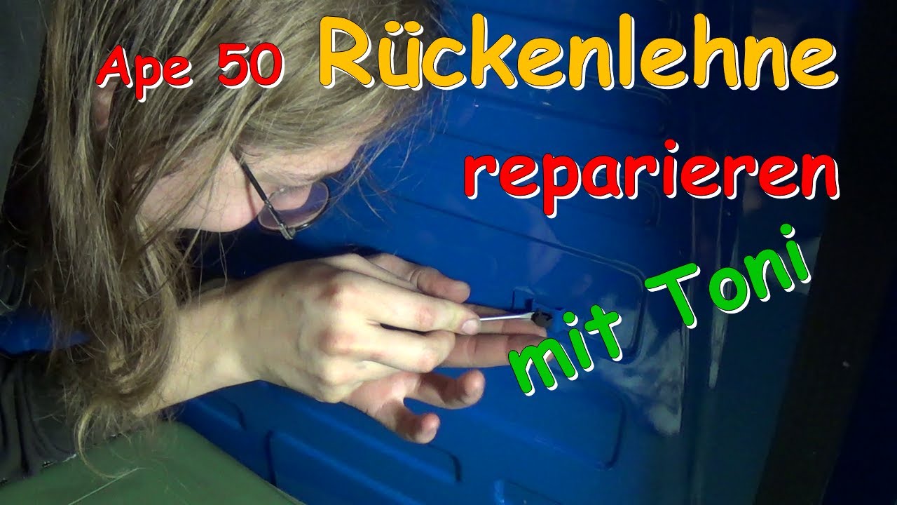 Ape 50 Rückenlehne reparieren mit Toni Alessandro