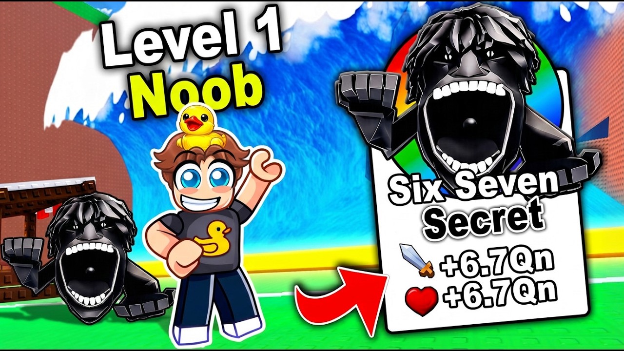 Went from NOOB to PRO with OP SECRET in Escape Tsunami For Memes!