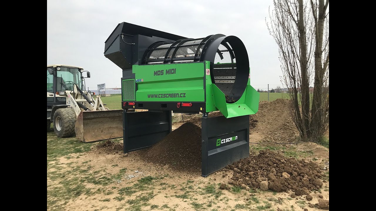 Crible trommel CZ Screen MDS-MIDI, criblez facilement terre, sable, compost, matériaux inertes