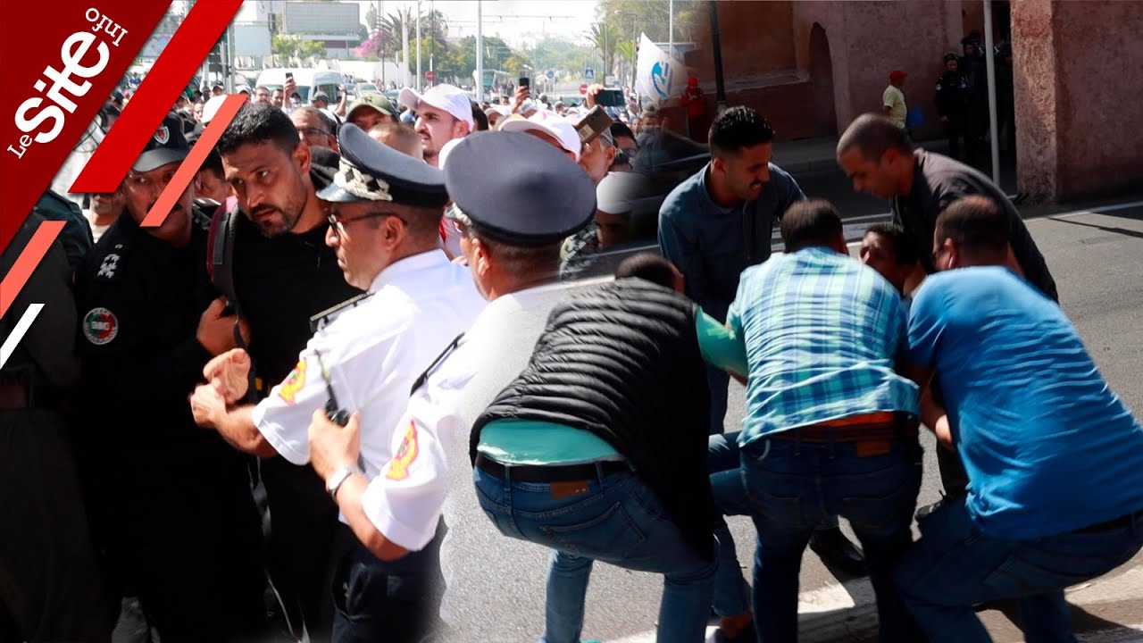 وسط حضور أمني مكثف.. اعتقالات خلال احتجاجات الأساتذة المتعاقدين بالرباط