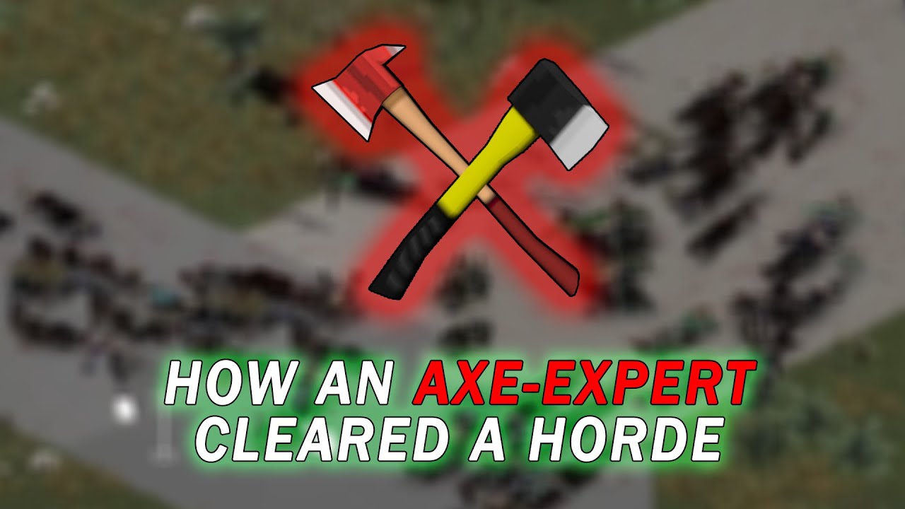 Clearing and Looting the Army Surplus Store Using Only Axes (No Cuts) - Project Zomboid