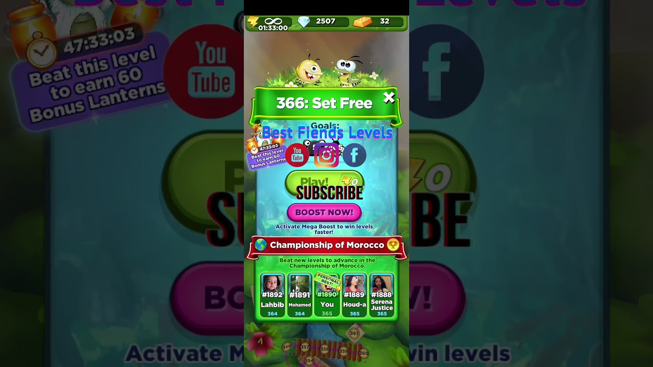 Best Fiends Level 366 Set Free
