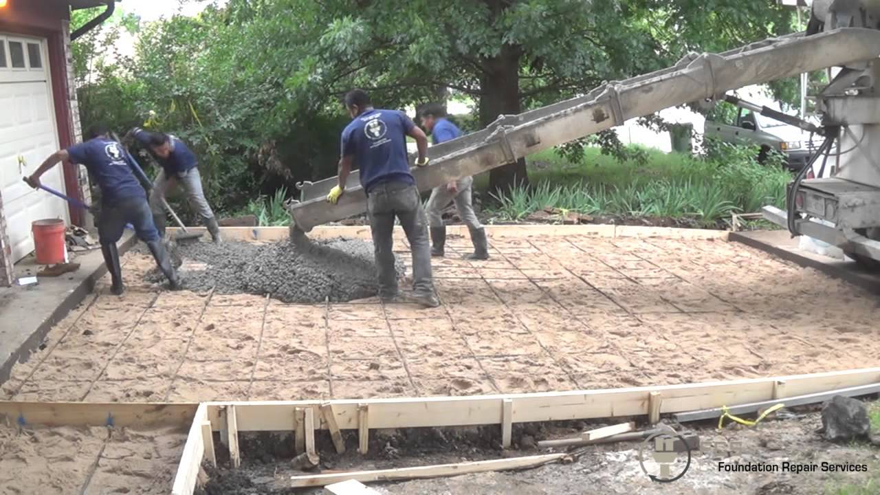 Pouring of a concrete driveway in Arlington Tx | Foundation repair dallas | foundation repair plano