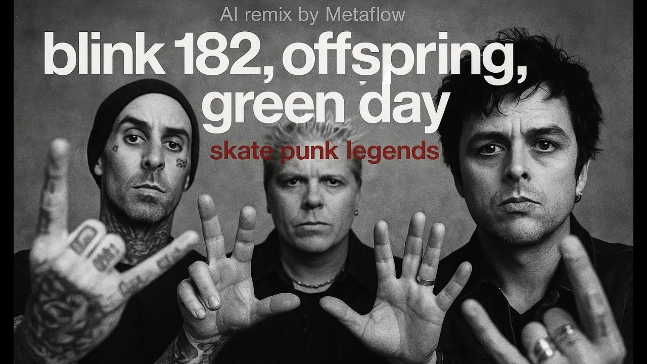 Skate Punk Legends – Blink-182, The Offspring & Green Day Inspired AI Punk Rock Remix [90s, 2000s]