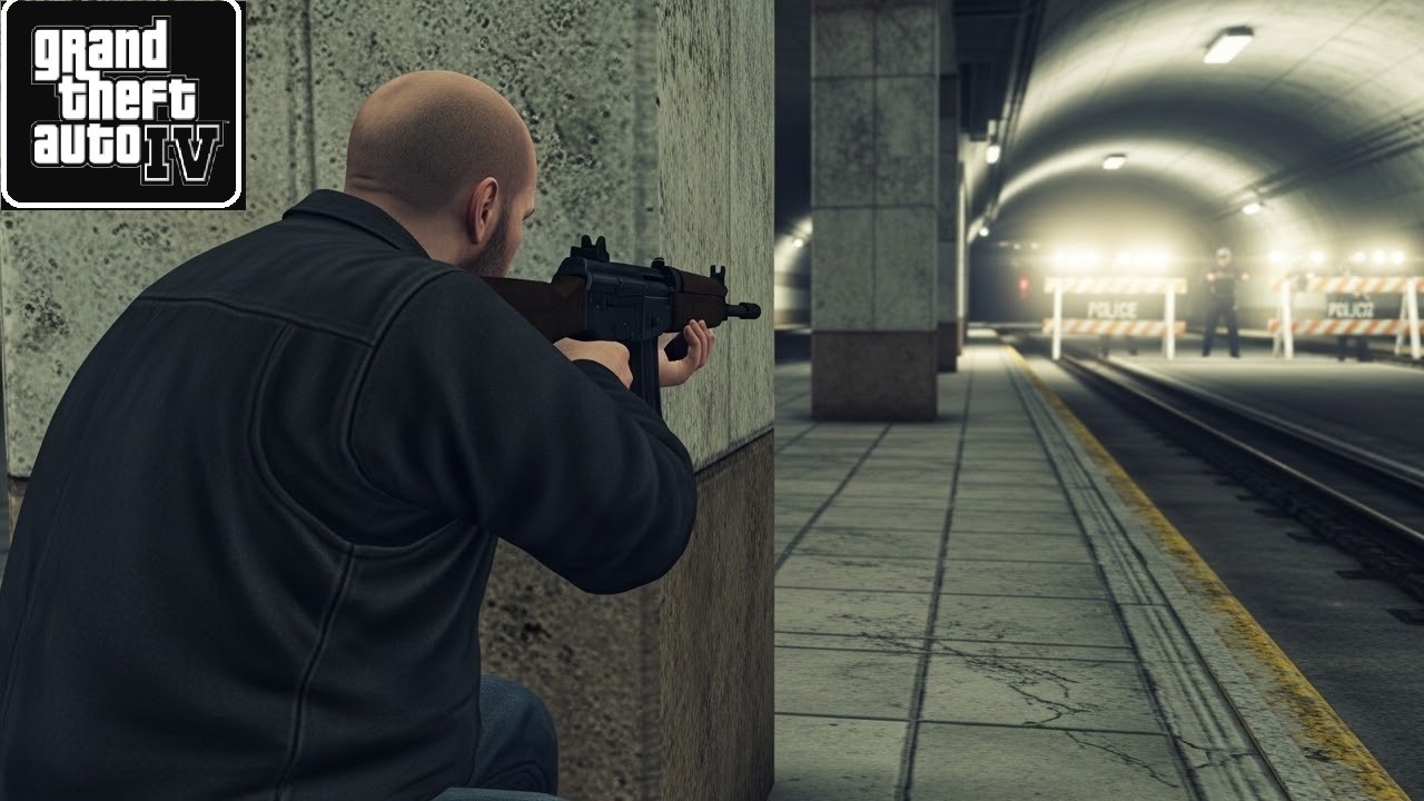 GTA IV: Neon Night Chase - Police Shootout at Subway Entrance! | Gaming Scenes Roam| #sheeru  |