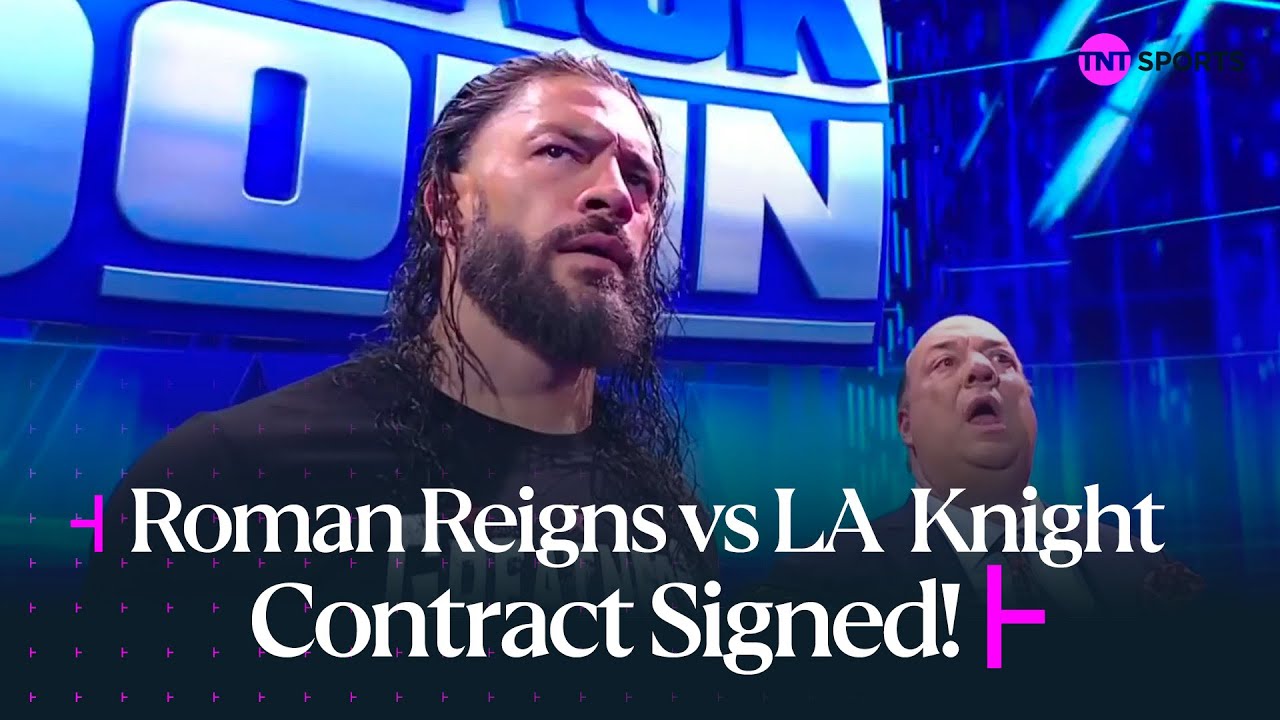 🖊️ Roman Reigns and LA Knight sign contract for WWE Crown Jewel showdown! 💥