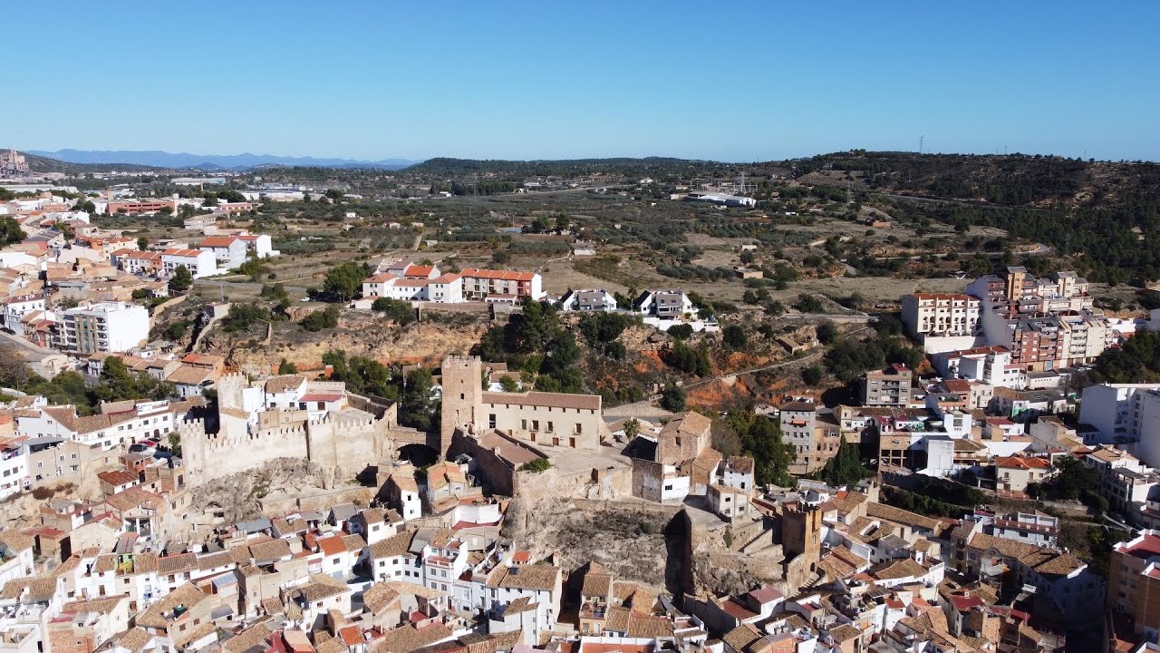 Drone Footage of Bu&ntilde;ol and Waterfall - Near Valencia, Spain