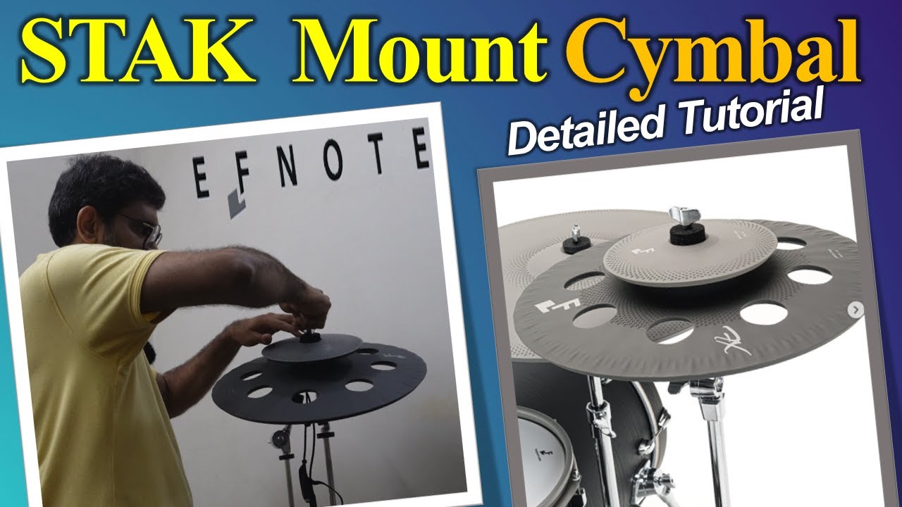 How to STAK Mount Efnote Cymbals? STAK Mount Splash Cymbal tutorial | EFNOTE Electronic Drums